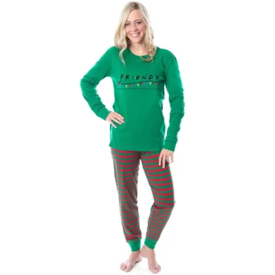 Friends The TV Series Christmas Lights Holiday Matching Family Pajama Set image {3}