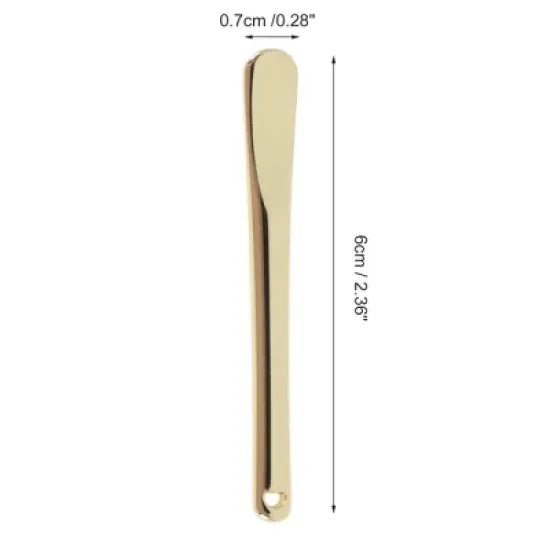 Unique Bargains Round Handle Mini Makeup Cosmetic Spoon 2 Pcs image {3}