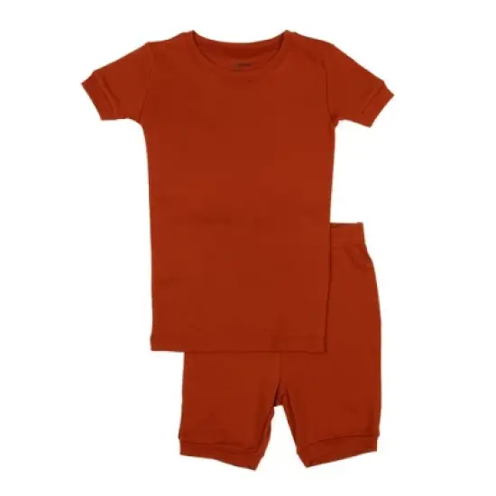 Leveret Kids Two Piece Cotton Solid Short Pajamas image {10}