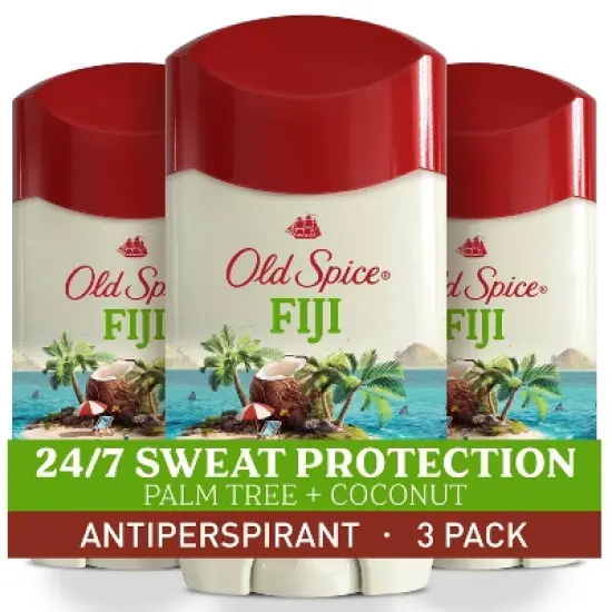 Old Spice Men's Antiperspirant & Deodorant - Fiji with Palm Tree - 2.6oz/3pk image {1}