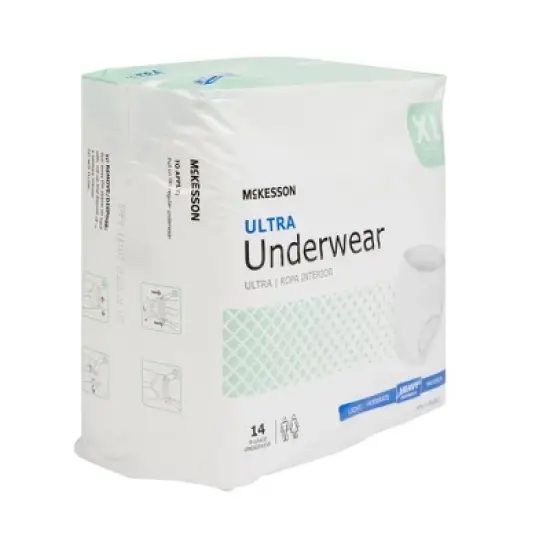 McKesson Ultra Incontinence Underwear, Heavy Absorbency, Unisex, XL, 14 Count image {2}