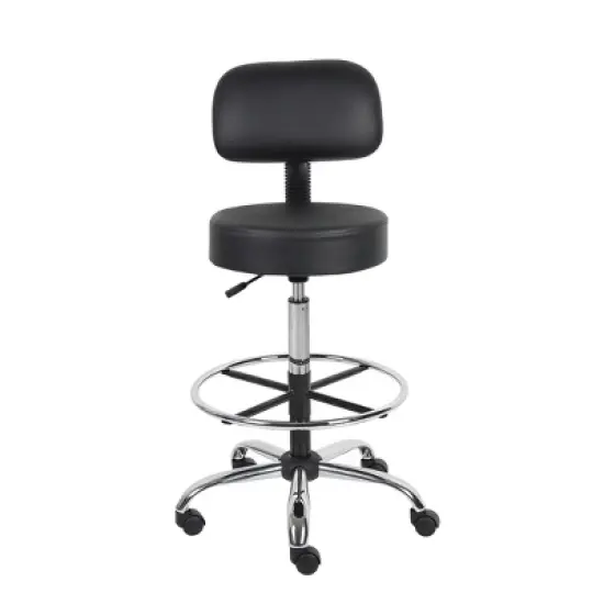 Medical/Drafting Stool with Back Cushion - Boss Office Products image {5}