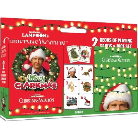 MasterPieces National Lampoon's Christmas Vacation 2-pack Playing Cards & Dice Set for Kids and Families image {1}
