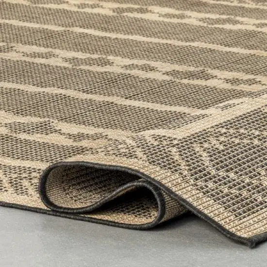 nuLOOM Zina Banded Indoor/Outdoor Patio Area Rug image {3}