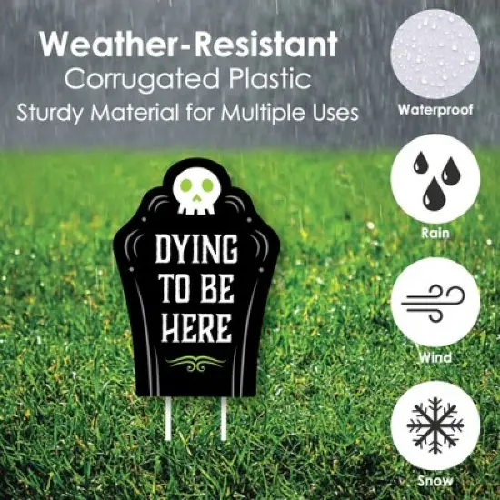 Big Dot of Happiness Cute and Colorful Tombstones - Lawn Decorations - Outdoor Kids Halloween Party Yard Decorations - 10 Piece image {4}