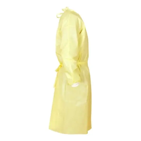 RightCare Non-Medical Disposable Isolation Gown 25gsm, Yellow, Open Back, Multiple Sizes image {4}