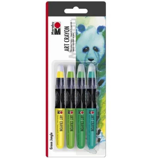 Marabu Art Crayon Jungle Set - Soft Wax Pastel for Mixed Media & Blending image {3}