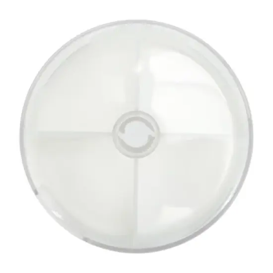 Unique Bargains 4 Grid Mini Round Pill Case White 1 Pc image {6}