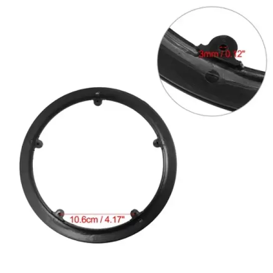 Unique Bargains 52 Teeth 4.17" 5 Holes Bicycle Crankset Chain Wheel Cover Protector Black 2 Pcs image {2}