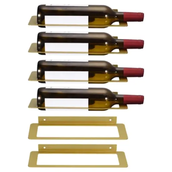 Unique Bargains Durable Iron Rustless Solid and Sturdy Wall-Mounted Wine Rack image {7}