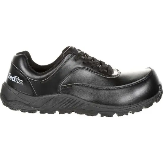 Men's Black SlipGrips FedEx Composite Toe Slip-Resistant Work Athletic Shoe Size 10 image {6}