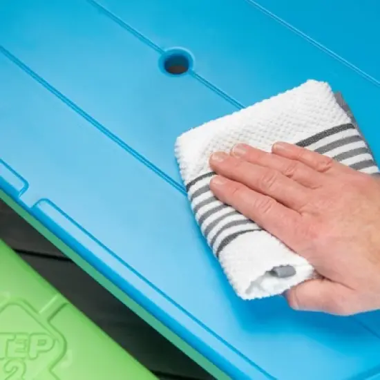 Step2 Rectangle Sun & Shade Picnic Table with Umbrella - Blue/Green image {5}