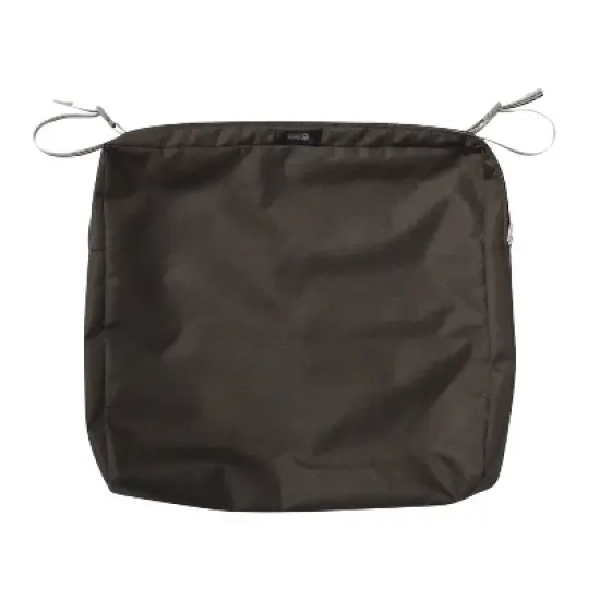21" x 19" x 3" Ravenna Water-Resistant Patio Seat Cushion Espresso - Classic Accessories image {12}
