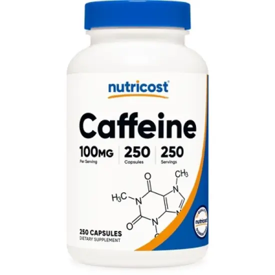 Nutricost Caffeine Capsules (100 MG) (250 Capsules) image {5}