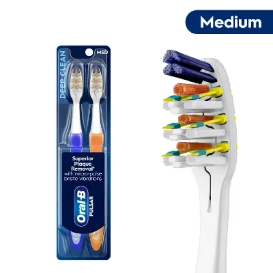 Oral-B Pulsar Pro-Health Battery Powered Toothbrush - Medium - 2pk image {10}