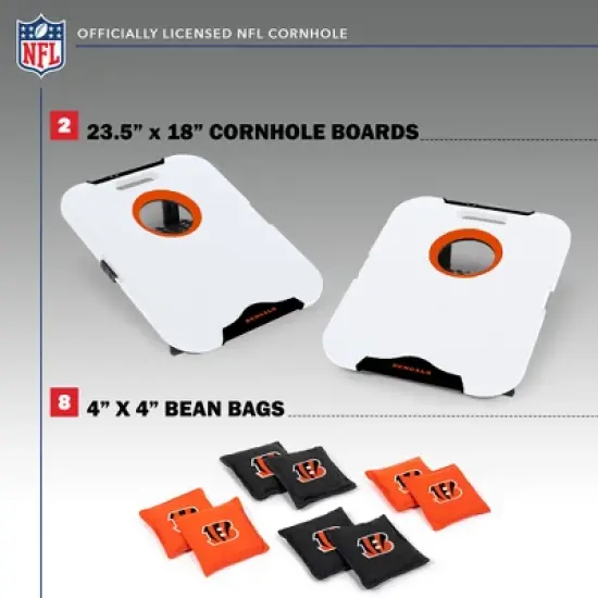NFL Cincinnati Bengals All-Weather Travel Cornhole Set image {1}