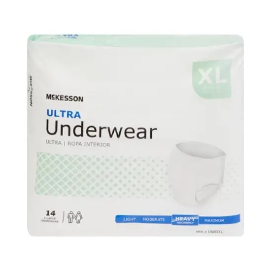 McKesson Ultra Incontinence Underwear, Heavy Absorbency, Unisex, XL, 56 Count image {1}