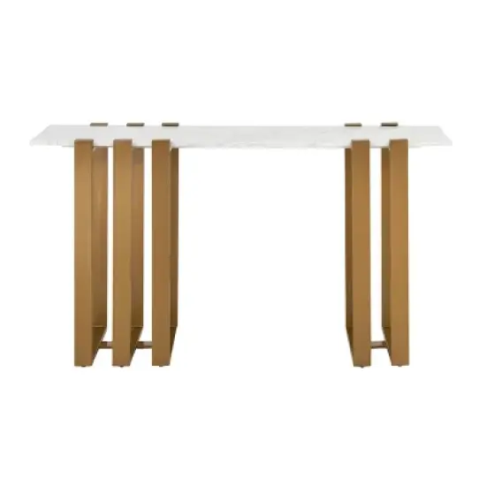 Beo Console Table Marble/Gold - Treasure Trove Accents image {1}