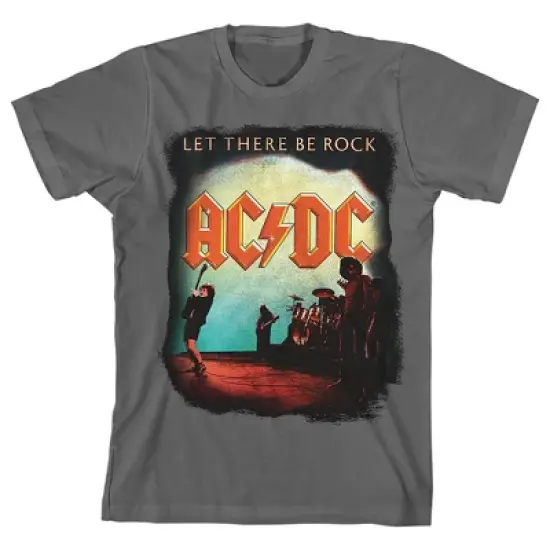 Let There Be Rock ACDC Youth Boy's Charcoal T-shirt image {4}