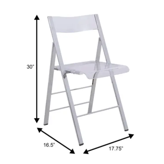 LeisureMod Menno Folding Dining Chair with Stainless Steel Frame, Compact and Durable Design for Kitchen, Balcony, Patio, Garden, Office, or Event Use image {12}