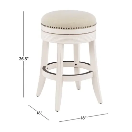 26" Saddle Backless Counter Height Barstool Rustic Gray/Taupe &ndash; Hillsdale Furniture image {6}