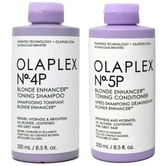 Olaplex No. 4P & No. 5P Blonde Enhancer Toning Shampoo & Conditioner DUO SET (8.5 oz) Purple Toner to Repair, Hydrate, & Brighten Kit image {3}