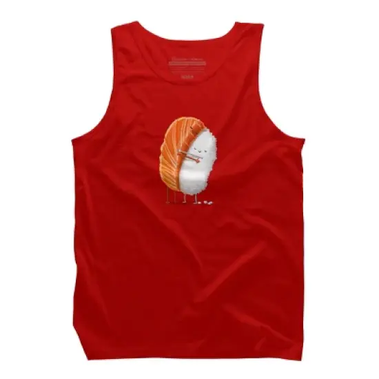 Men's Design By Humans Sushi Hug By andremullerdko Tank Top image {6}