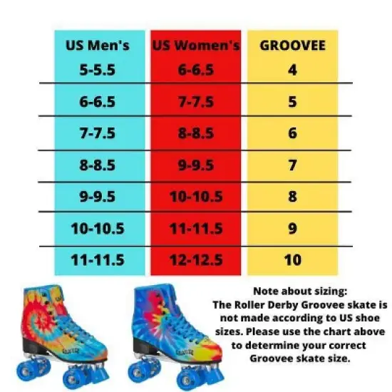 Roller Derby Roller Groovee Quad Skate Pinwheel Tie Dye image {5}