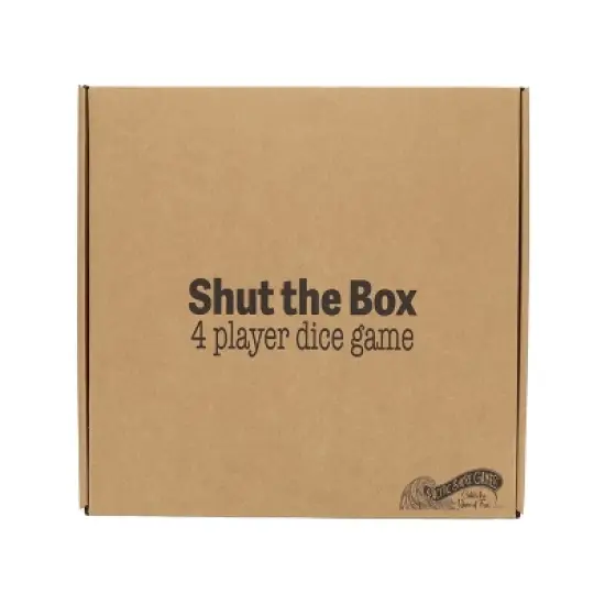 Pacific Shore Games 4 Player Shut the Box Dice Board Game with Natural Wood - 12 in. image {6}
