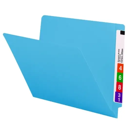 Smead Colored End Tab File Folder, Shelf-Master  Reinforced Straight-Cut Tab, Letter Size, 100 per Box image {6}