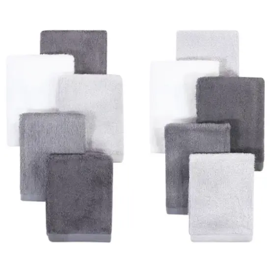 Little Treasure Baby Unisex Rayon from Bamboo Luxurious Washcloths, Gray Charcoal, One Size image {1}