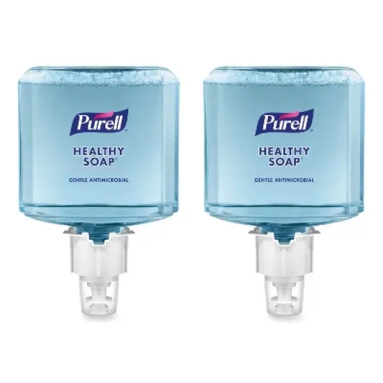 PURELL HEALTHY SOAP 0.5% BAK Antimicrobial Foam Refill, For ES4 Dispensers, Light Citrus Floral Scent, 1,200 mL, 2/Carton image {8}