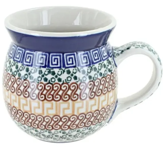 Blue Rose Polish Pottery Ceramika Artystyczna Bubble Mug image {3}