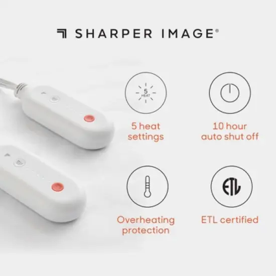 SEVOBAL Mattresses Heated Mattress Pad with Adjustable Warmth Settings and Dual Zone Temperature Control for Bedroom, White, 75"*54"*0.8" image {4}