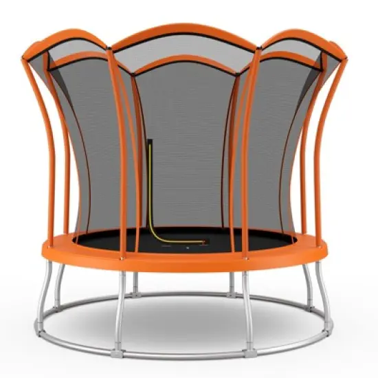 Infans 10FT Recreation Trampoline W/Exclusive Flower Shape Enclosure Net image {7}