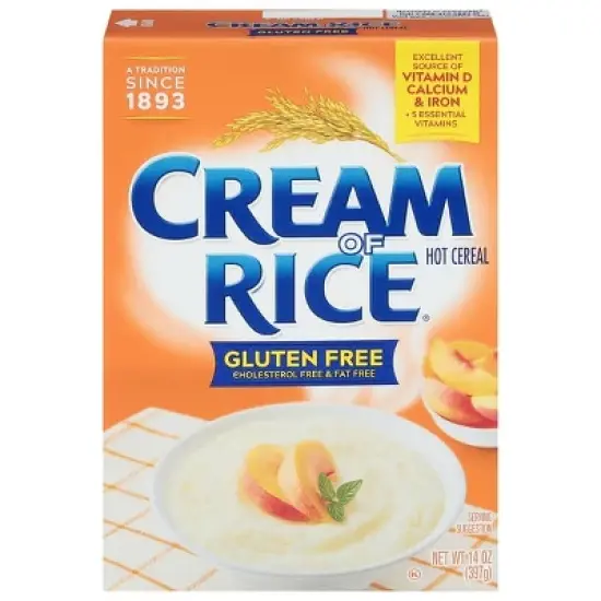 Cream of Rice Gluten Free Hot Cereal, 2.5 Minute, Kosher, Shelf-Stable, 14 oz Box (Pack of 2) image {6}