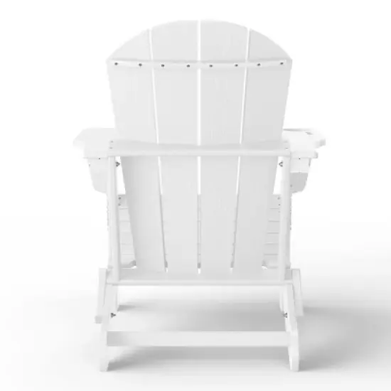WestinTrends Nantucket Outdoor Patio HDPE Resin Adirondack Chair With Cup Holder and Phone Holder image {8}