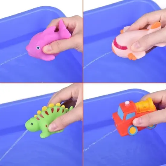 Fun Little Toys Tubbi Bubbi 24Pcs Squirting Sea Animals & Cars Bath Toys, Water Play for Toddlers, Birthday & Xmas Gifts for Boys & Girls image {1}