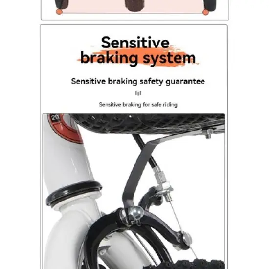 Gulches Kids' Bike for 5-10 Years Old (39-49" Rider Height), Durable Steel Frame, Rear Coaster & Front V-Brakes, 85% Pre-Assembled image {4}