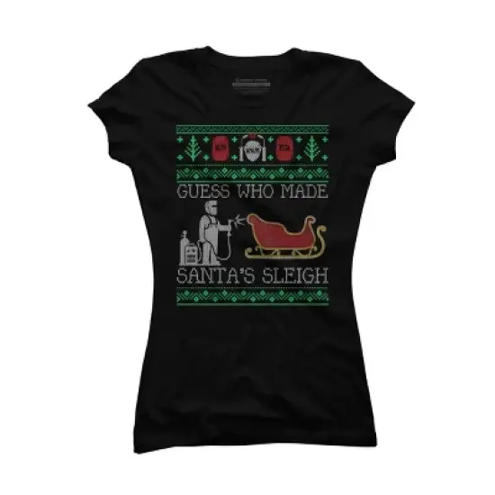 Junior's Design By Humans Christmas Welder Welding Xmas Funny Welder Ugly Christmas Sweate By pahari T-Shirt image {3}