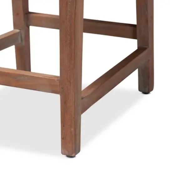 Heyna Woven Rope Mahogany Counter Height Barstool Gray/Natural - bali & pari image {6}