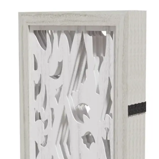 Lirago 68 in. Wood Outdoor Privacy Screens Garden Outdoor Fence 6 pieces White image {8}