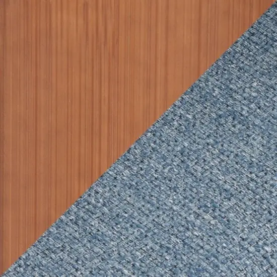 LumiSource Cosmo Chair Walnut Bamboo/Blue Noise Fabric image {7}