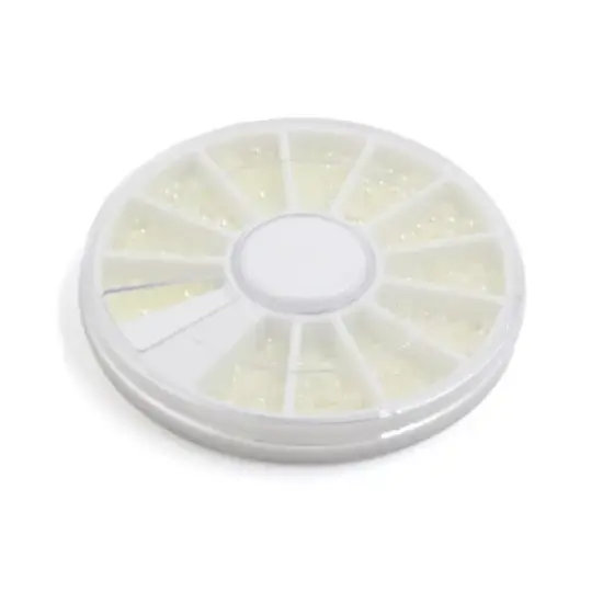 Unique Bargains Mixed Sizes Flat Back Nail Art Faux Rhinestones Pearls Beads Nails Decoration image {1}