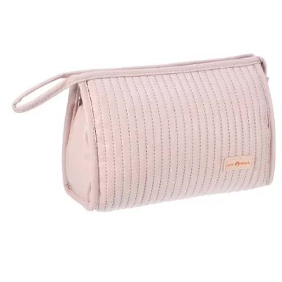 Unique Bargains PU Leather Makeup Bag Large Makeup Bag Make Up Brush Organizer Bag Toiletry Bag for Women 1 Pcs image {7}