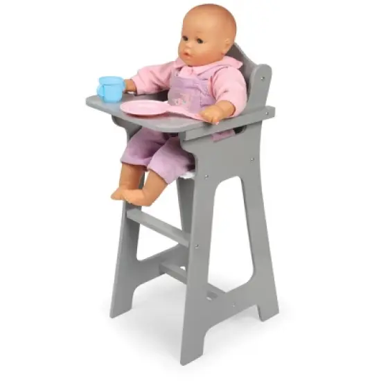 Badger Basket Doll High Chair - Executive Gray image {3}
