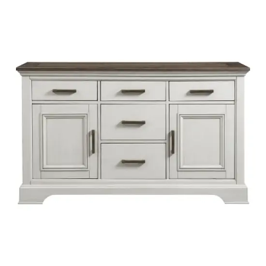 Drake Server Rustic White/French Oak - Intercon image {1}