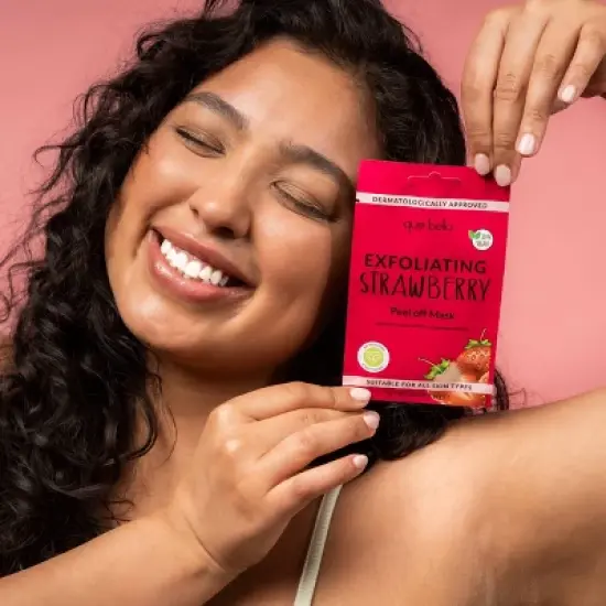 Que Bella Exfoliating Strawberry Peel Off Mask - 0.35oz image {5}