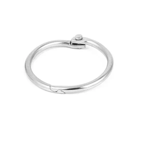 Unique Bargains Office Document DIY Binding Loose Leaf Rings Hook 1.2" Dia 18 Pcs image {3}