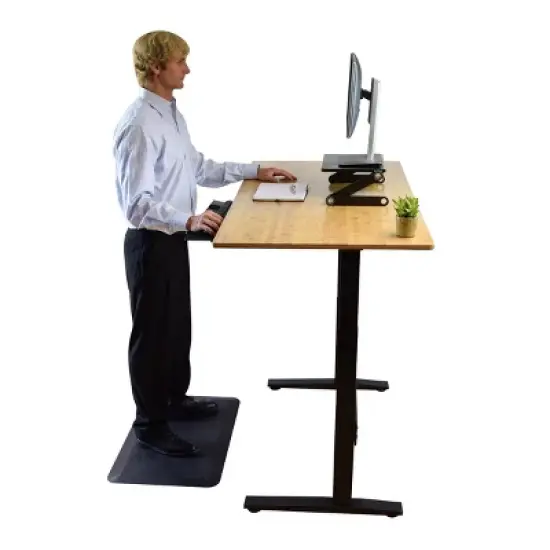 60"x30" Electric Standing Desk with Adjustability Natural Bamboo - Uncaged Ergonomics image {3}